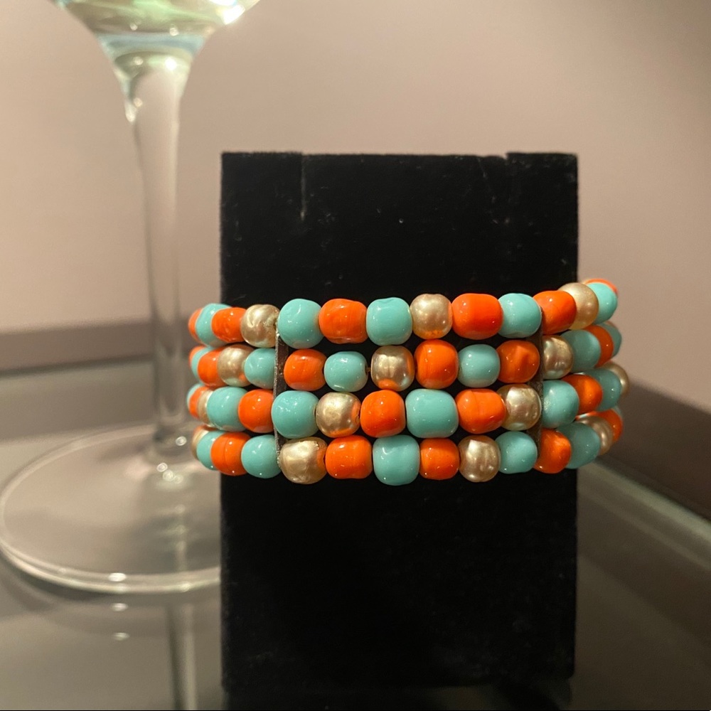 Funky Beaded Bangle - Picture 2 of 4